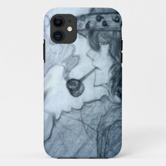 Mann rauchende Pfeife Manga Anime Case-Mate iPhone Hülle (Rückseite)