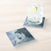 Mann rauchende Pfeife Manga Anime Glasuntersetzer (Schrägansicht)