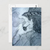 Mann rauchende Pfeife Manga Anime Postkarte (Vorne/Hinten)