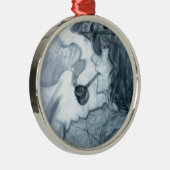 Mann rauchende Pfeife Manga Anime Silbernes Ornament (Rechts)