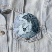 Mann Rauchrohr Manga Anime Cartoon Button (Beispiel)