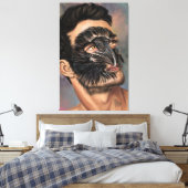 Mann Raven Leinwanddruck (Insitu (Schlafzimmer))
