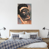 Mann Raven Leinwanddruck (Insitu (Schlafzimmer))