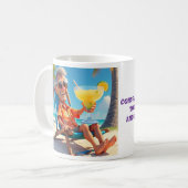 " MANN RETIRED AM STRAND " KAFFEETASSE (Vorderseite Links)