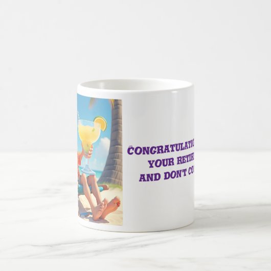 " MANN RETIRED AM STRAND " KAFFEETASSE (Mittel)