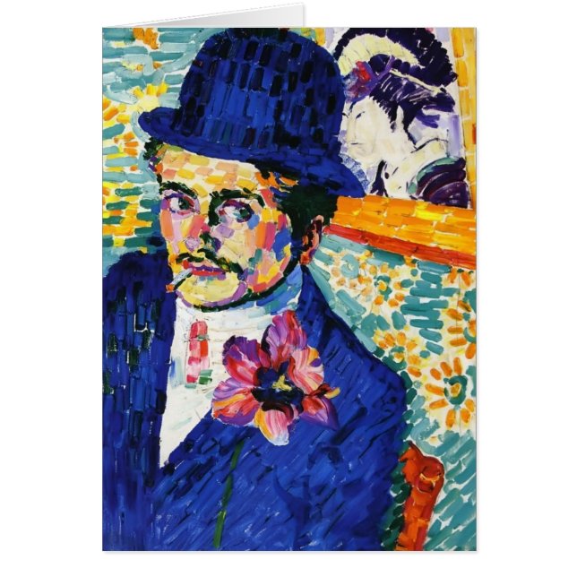 Mann Roberts Delaunay- mit einer Tulpe (Vorne)