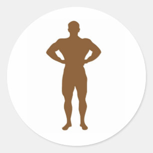 Mann Runder Aufkleber