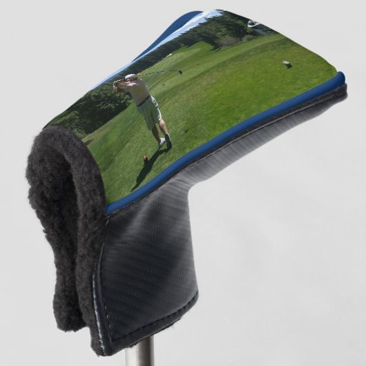 Mann schwingt einen Golfplatz Putter Golf Head Cov Golf Headcover (3/4 Vorderseite)