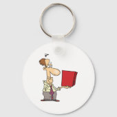 Mann sieht sich eine Kiste an Schlüsselanhänger (Vorderseite)