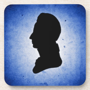 "Mann Silhouette auf Blau" Korkuntersetzer Untersetzer