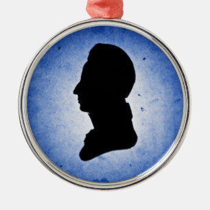 "Mann Silhouette auf Blau" Ornament