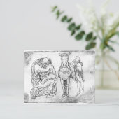 Mann sitzt, Ritter montierte sein Pferd Postkarte (Stehend Vorderseite)