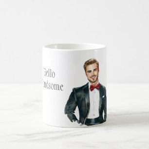 Mann Smoking Formal Rot Fliege Kaffeetasse