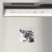 Mann spielt Fußball 3 Magnet (In Situ (Geschirrspüler))