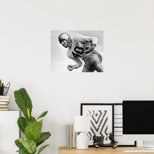 Mann spielt Fußball 3 Poster (Heimbüro)