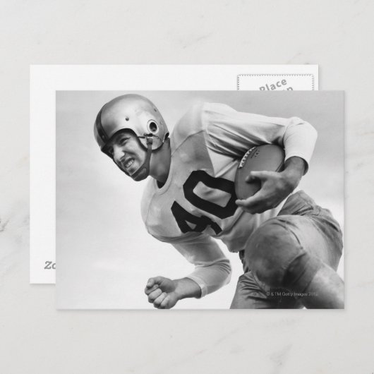 Mann spielt Fußball 3 Postkarte (Vorne/Hinten)