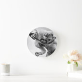 Mann spielt Fußball 3 Runde Wanduhr (Zuhause)