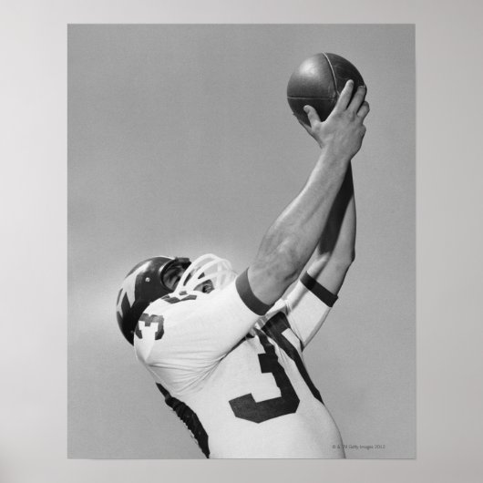 Mann spielt Fußball Poster (Vorne)