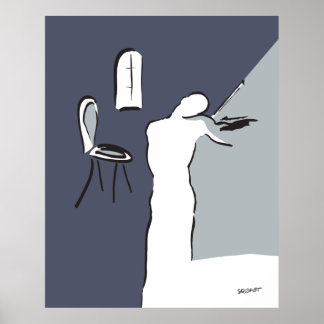 Mann spielt Geige. Poster