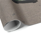 Mann spielt Skateboard Geschenkpapier (Rolleneckpunkt)