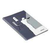 Mann spielt Violine Notizblock (Rechte Seite)