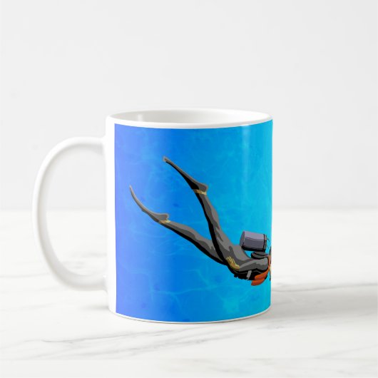 Mann-Sporttauchen Kaffeetasse (Links)