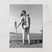Mann Stehend auf Pier Postkarte (Vorderseite)