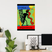 Mann stehlen, Text hinzufügen, bearbeiten Poster (Heimbüro)