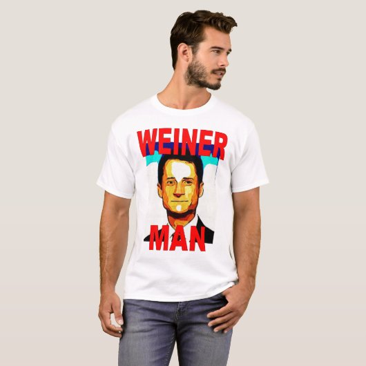 Mann-T - Shirt Anthonys Weiner (Vorne ganz)