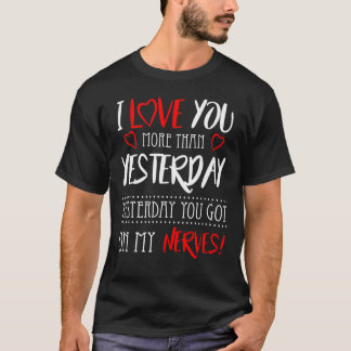 Mann T - Shirt mit Valentine Spaß Satz.