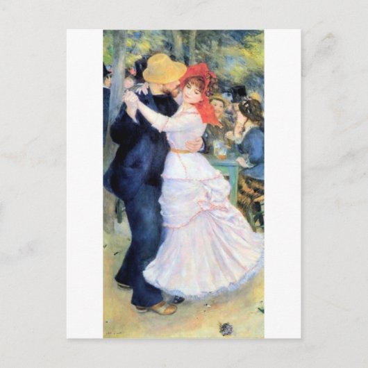 Mann tanzt renoir Malerei Postkarte (Vorderseite)