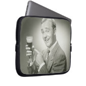 Mann-Trinken Laptopschutzhülle (Vorne Rechts)