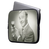 Mann-Trinken Laptopschutzhülle (Vorderseite Links)