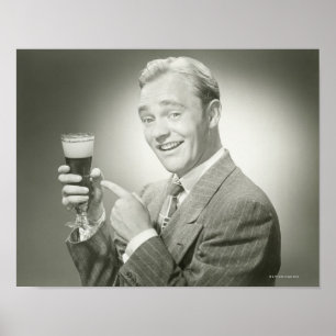 Mann-Trinken Poster