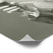 Mann trinkt poster (Ecke)