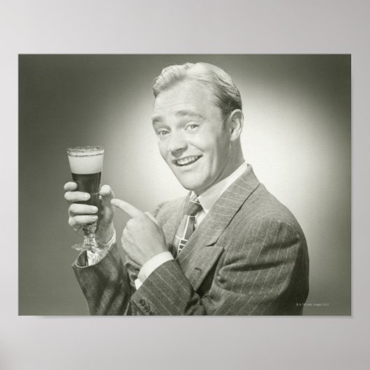 Mann trinkt poster (Vorne)