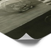 Mann trinkt Wasser Poster (Ecke)