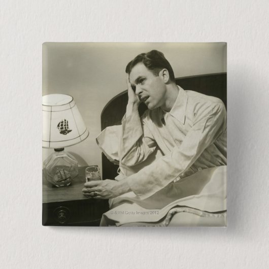 Mann-Trinkwasser Button (Vorderseite)