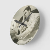 Mann-Trinkwasser Runde Wanduhr (Winkel)