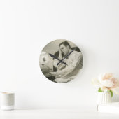 Mann-Trinkwasser Runde Wanduhr (Zuhause)