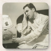 Mann-Trinkwasser Untersetzer (Vorderseite)