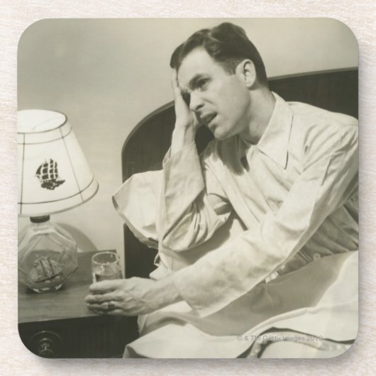 Mann-Trinkwasser Untersetzer (Vorderseite)