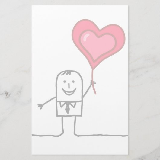 Mann u. Herz Briefpapier (Vorderseite)