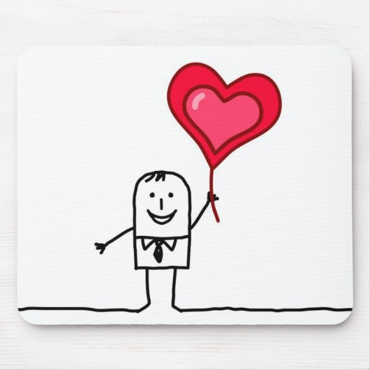 Mann u. Herz Mousepad (Vorne)