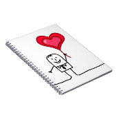 Mann u. Herz Notizblock (Rechte Seite)