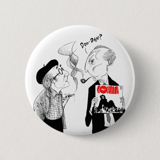 Mann u. Marcel "Doo-Dah?" Button - Kunst durch Ben (Vorderseite)