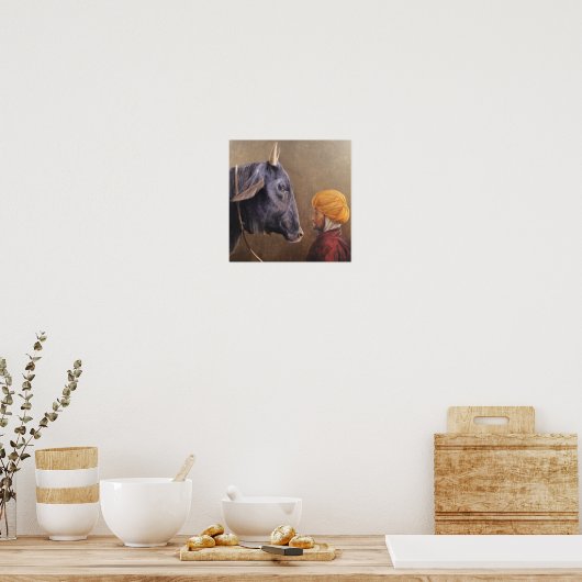 Mann und Bull Poster (Küche)