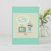 Mann und Fernsehen Einladung