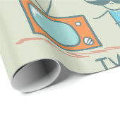 Mann und Fernsehen Geschenkpapier (Rolleneckpunkt)