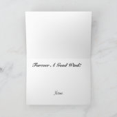 Mann und Frau auf Motorrad-Grußkarte Karte (Innenseite)